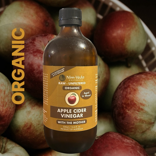 NIMVEDA AUSTRALIA ORGANIC APPLE CIDER VINEGAR-500ml.