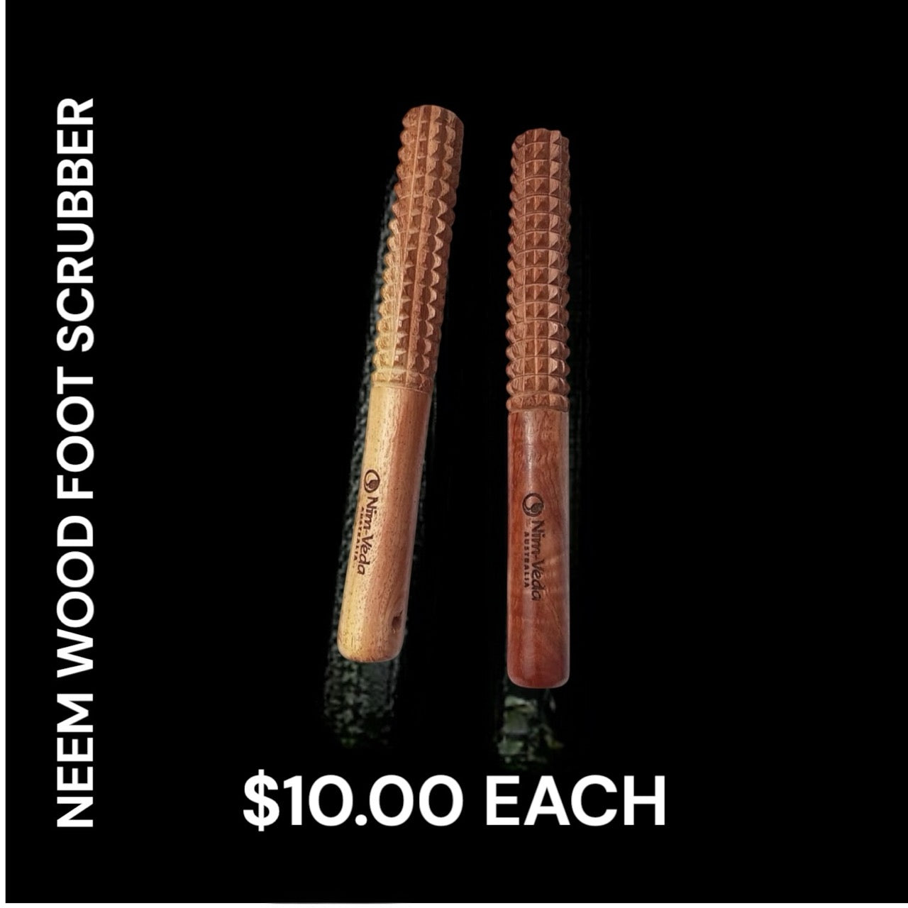 NIMVEDA AUSTRALIA NEEM WOOD FOOT SCRUBBER